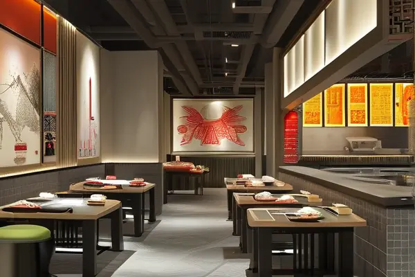 500平火鍋店裝修施工現(xiàn)場