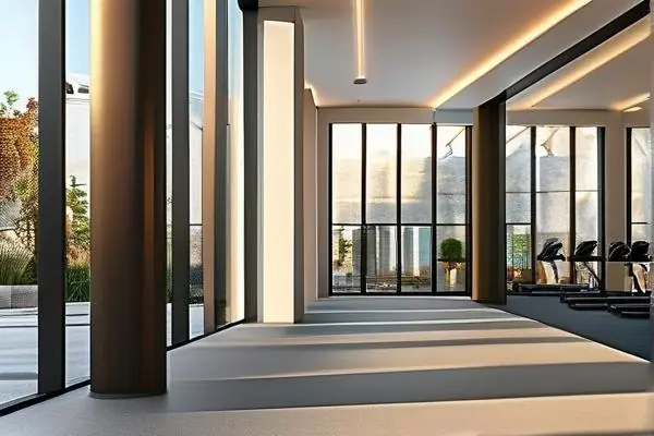 合規健身館裝修實景：器械區與消防通道布局示范