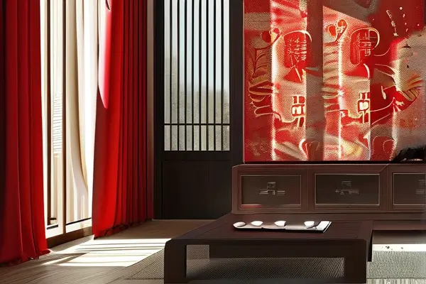 中式裝修窗簾效果實(shí)景圖