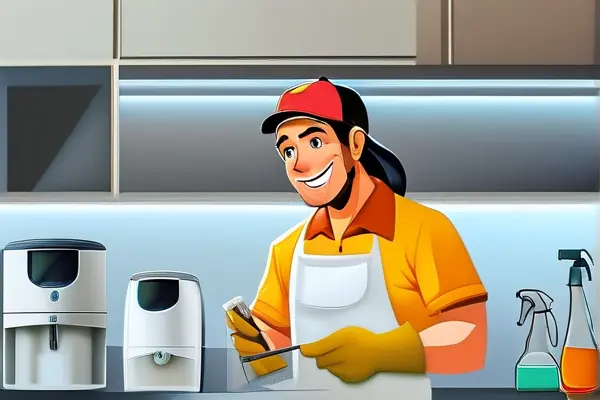 專業(yè)技術(shù)人員使用現(xiàn)代設(shè)備清洗家用電器