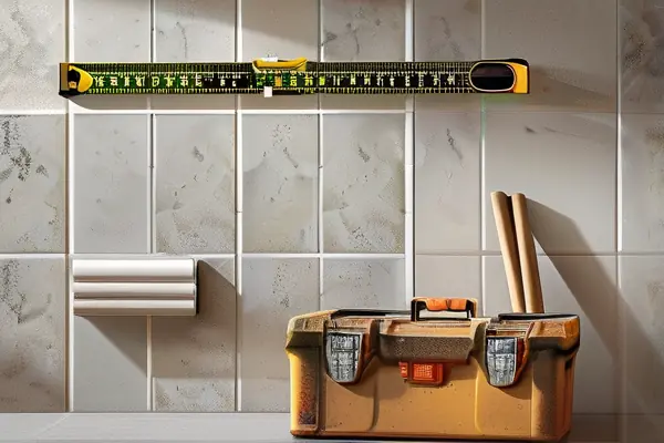 裝修施工團(tuán)隊(duì)按標(biāo)準(zhǔn)進(jìn)行瓷磚鋪貼作業(yè)