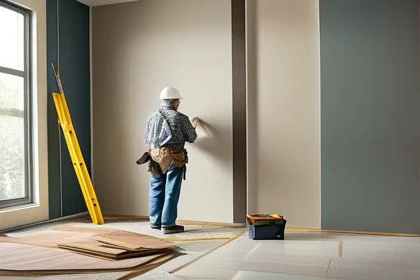 揚(yáng)州家裝師傅現(xiàn)場對比壁紙與墻布效果