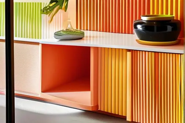 彩色乳膠漆裝飾的現(xiàn)代客廳效果圖