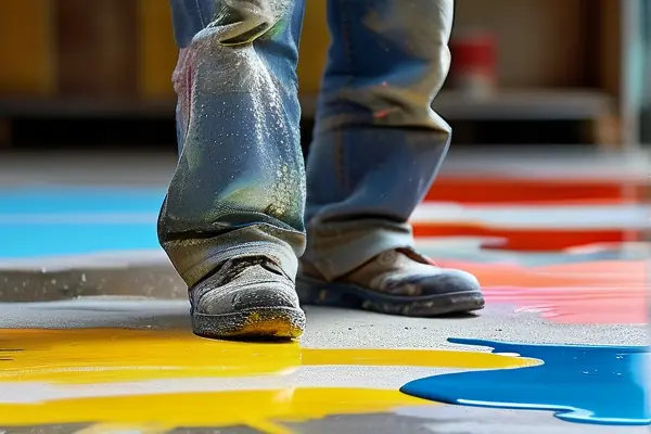 地面油漆施工效果展示