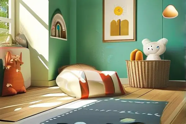 涂刷環(huán)保漆的兒童房實(shí)景圖