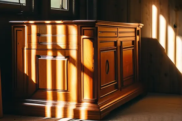 工匠為紅木家具上漆的工藝過程