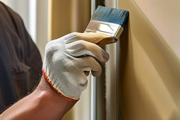 專業人士正在檢查內墻乳膠漆質量