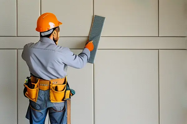 專業墻布施工現場實拍