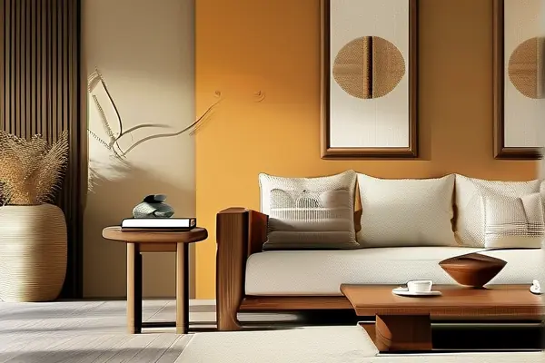 現(xiàn)代客廳墻布裝修效果圖