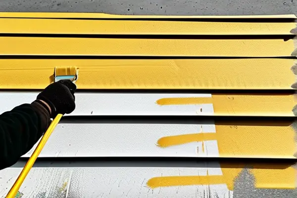 工人正在使用滾筒正確施工外墻乳膠漆