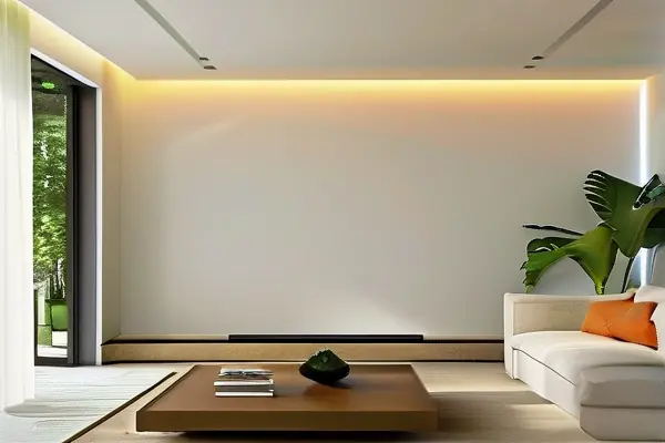 現(xiàn)代簡約風(fēng)格石膏線條電視背景墻實(shí)景效果圖