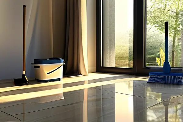 高質量強化地板在陽光下的紋理和光澤展示