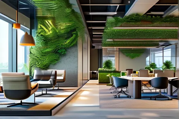 現(xiàn)代化大型辦公室裝修效果展示