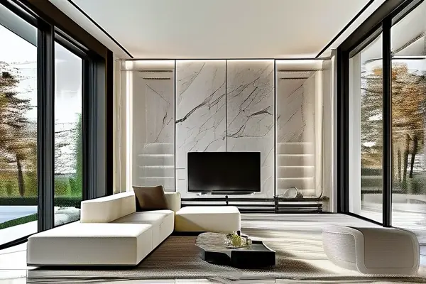 現代豪華別墅客廳設計效果圖