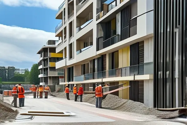 居住區裝修施工現場