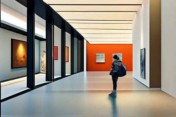 現代化展廳裝修實景效果圖