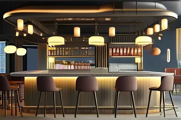 現代風格主題酒吧內部裝修效果圖