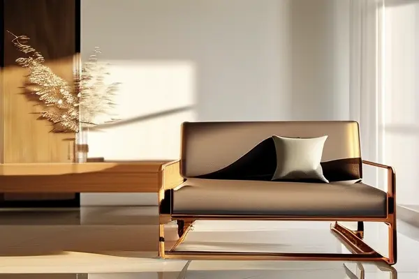 現(xiàn)代客廳中擺放的精美銅裝修工藝品