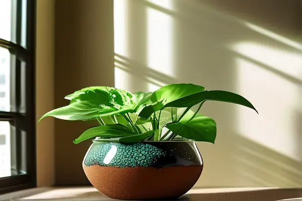 室內(nèi)植物與凈化陶?；旌戏N植效果圖