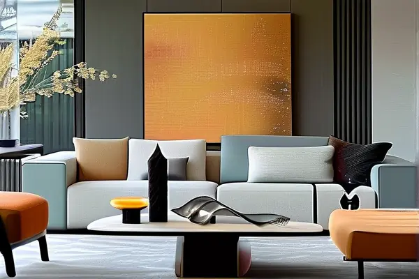 現代客廳裝修工藝品藝術品搭配效果圖