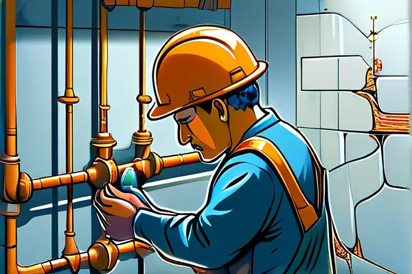 專業水管工使用先進設備檢測衛生間水管漏水