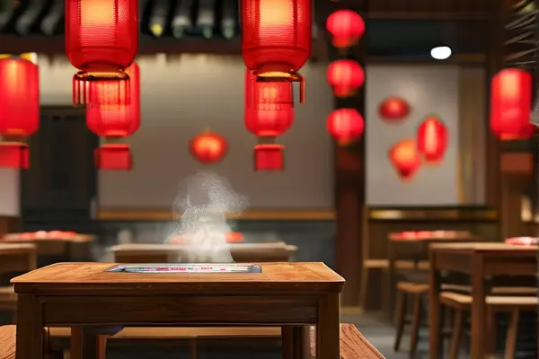 中式風格火鍋店實景照片