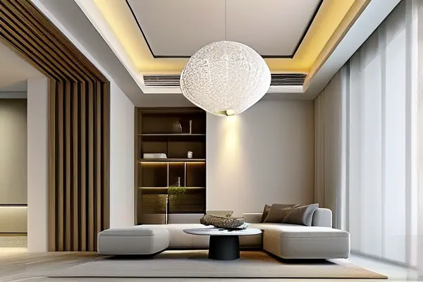 現(xiàn)代簡約風(fēng)格石膏線吊頂實(shí)景效果圖