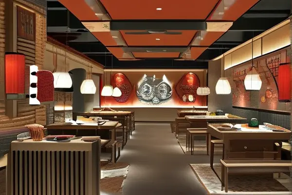 100平米火鍋店裝修施工現場
