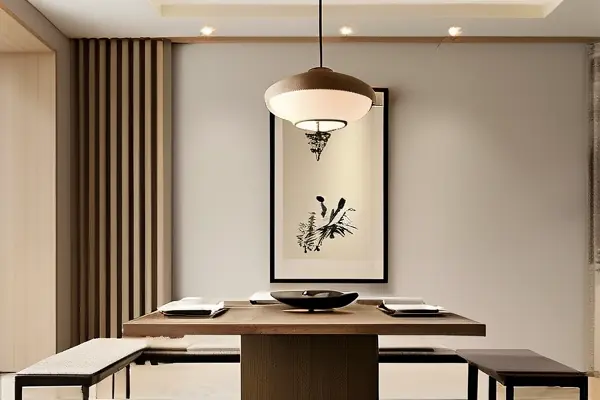 現代中式餐廳裝修效果圖