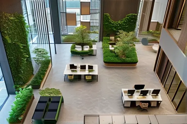 現代辦公樓內部裝修風水布局示意圖
