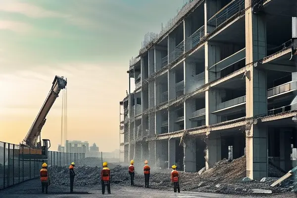 廠房結(jié)構(gòu)拆除施工現(xiàn)場