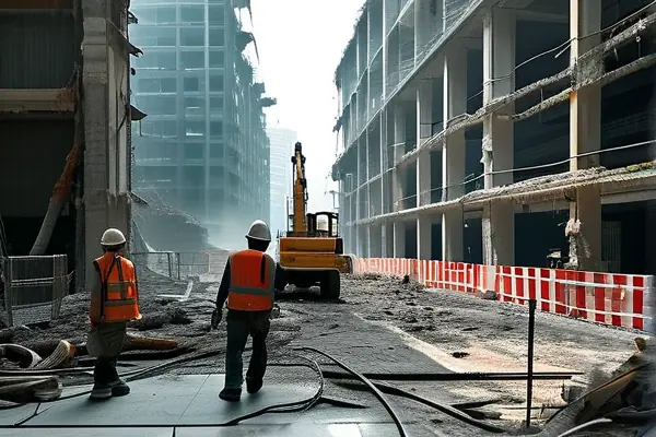 商場結構拆除施工現場實景