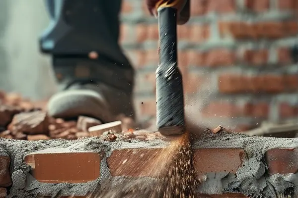 揚州家裝現場墻體拆除施工實景