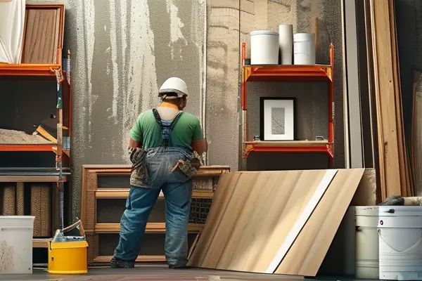 裝修工人施工現(xiàn)場(chǎng)